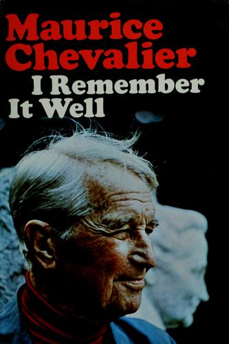 Cover for I remember it well.