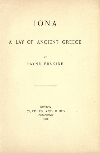Cover for Iona