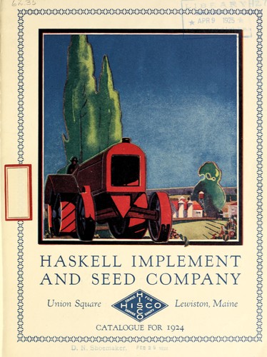 Cover for 1924 catalogue of choice farm, garden and flower seeds, agricultural implements ...