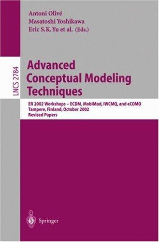 Cover for Advanced Conceptual Modeling Techniques