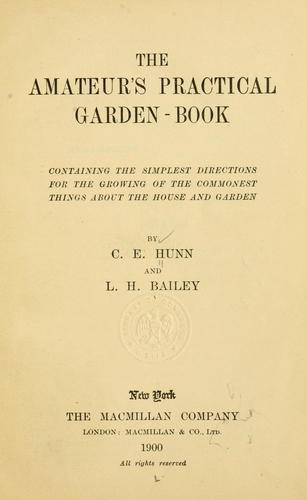 Cover for The amateur's practical garden-book