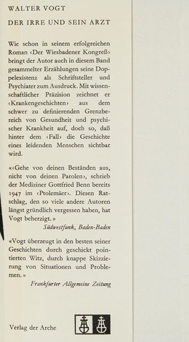 Cover for Der Irre und sein Arzt