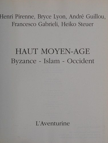 Cover for Haut Moyen-Âge