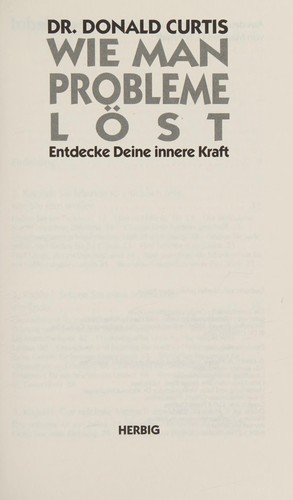 Cover for Wie man Probleme löst
