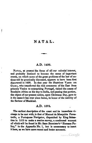 Cover for Natal en nieuw-gelderland: en de vooruitzigten der kolonisatie aldarr