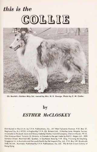 Cover for This Is the Collie