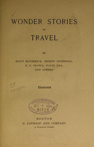 Cover for Wonder stories of travel.