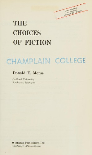 Cover for The choices of fiction