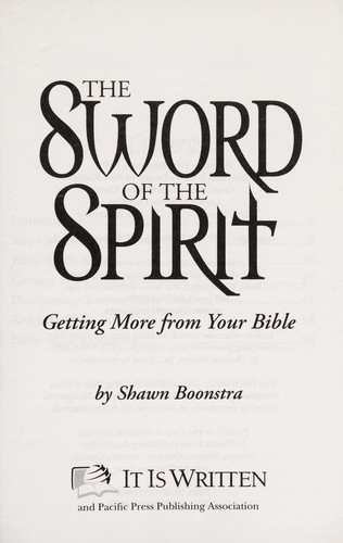 Cover for The sword of the Spirit