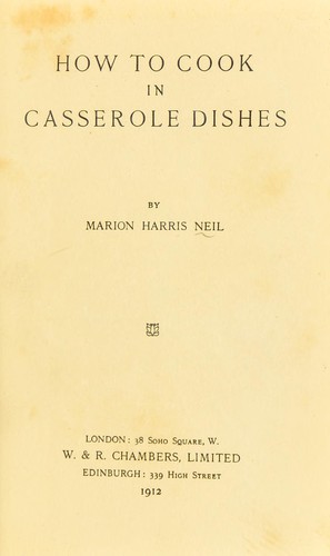 Cover for How to cook in casserole dishes