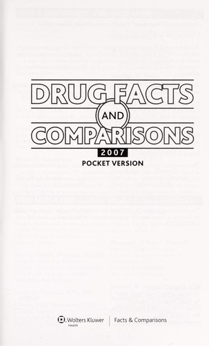 Cover for Drug facts and comparisons