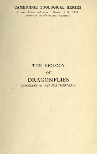 Cover for The biology of dragonflies