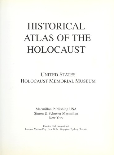 Cover for Historical atlas of the Holocaust