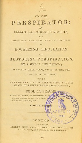 Cover for On the perspirator