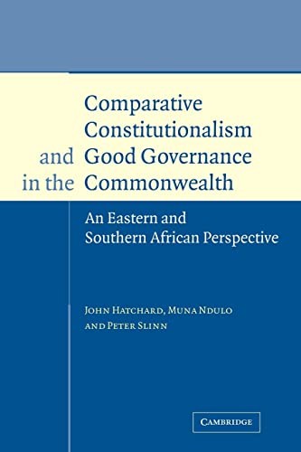 Cover for Comparative Constitutionalism and Good Governance in the Commonwealth