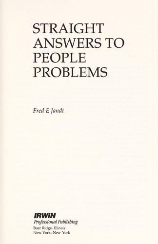 Cover for Straight answers to people problems