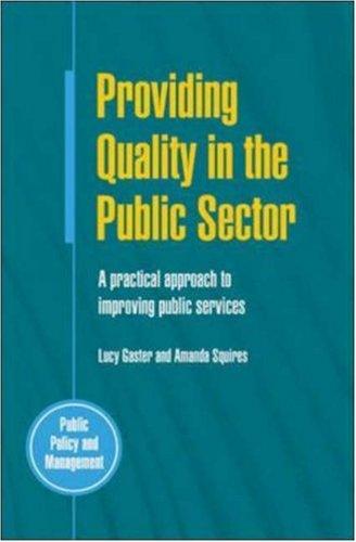Cover for Providing quality in the public sector