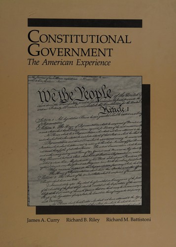 Cover for Constitutional government