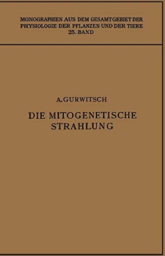 Cover for Die Mitogenetische Strahlung