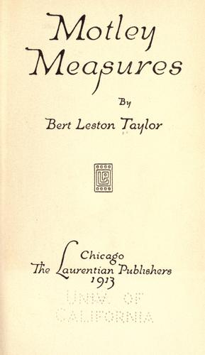 Cover for Motley measures