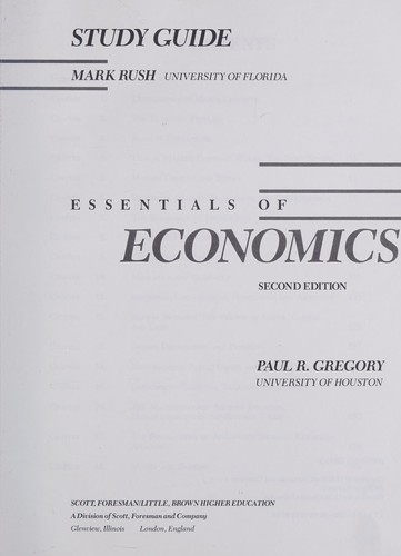 Cover for Essentials of economics, Study guide