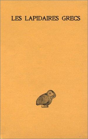 Cover for Les Lapidaires grecs