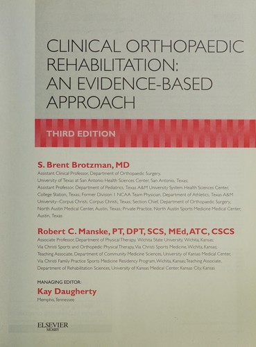 Cover for Clinical orthopaedic rehabilitation