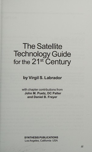 Cover for The satellite technology guide for the 21st century
