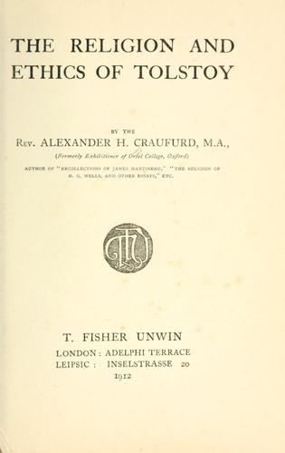 Cover for The religion and ethics of Tolstoy