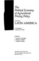 Cover for The Political Economy of Agricultural Pricing Policy