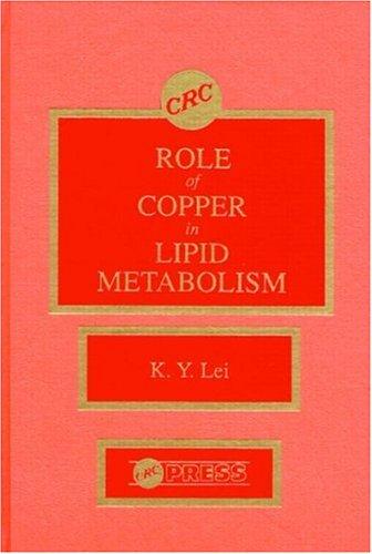 Cover for Role of copper in lipid metabolism
