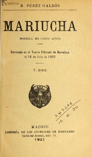 Cover for Mariucha