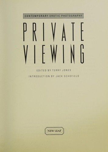 Cover for Private viewing