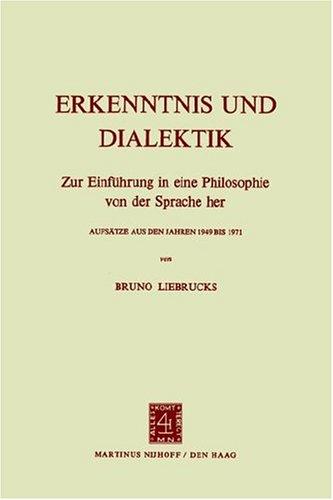 Cover for Erkenntnis und Dialektik.