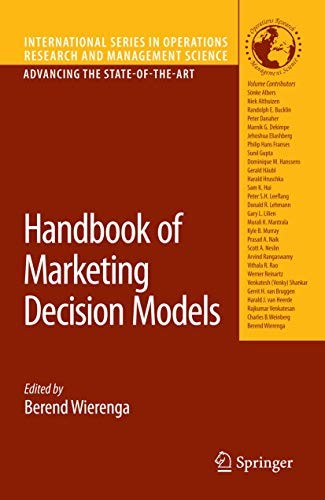 Cover for Handbook of Marketing Decision Models