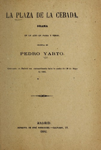 Cover for La plaza de la cebada