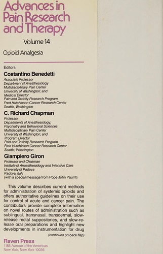 Cover for Opioid analgesia
