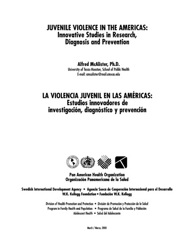 Cover for Juvenile Violence in the Americas