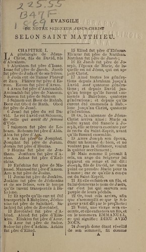Cover for Le Nouveau Testament de Notre Seigneur Jésus-Christ
