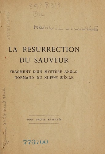 Cover for La Résurrection du Sauveur