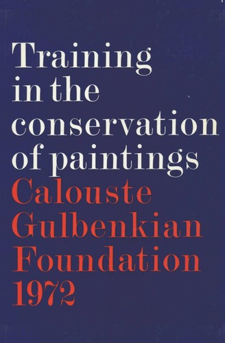 Cover for Training in the conservation of paintings