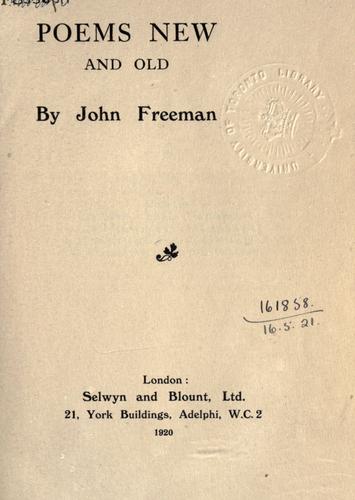 Cover for Poems new and old.