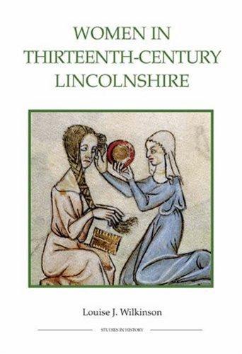 Cover for Women in Thirteenth-Century Lincolnshire