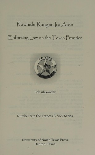 Cover for Rawhide ranger, Ira Aten