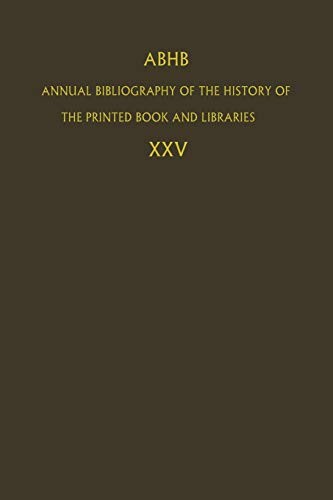Cover for ABHB Annual Bibliography of the History of the Printed Book and Libraries