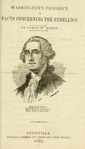 Cover for Washington's prophecy