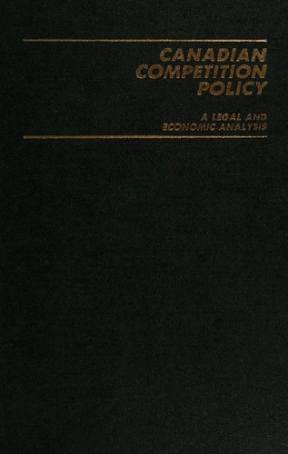 Cover for Canadian competition policy