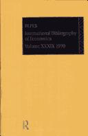 Cover for International Bibliography of Economics.
