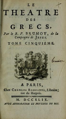 Cover for Le theatre des Grecs