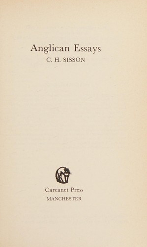 Cover for Anglican essays